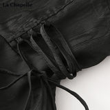 Black Strap Waist Cinching Dress