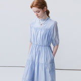 Round neck short sleeved dress