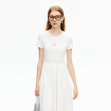 Round Neck Short Sleeved Dress
