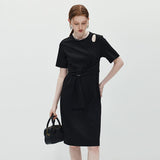 Round Neck Short Sleeved Dress