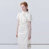 Standing Collar Buckle Cheongsam