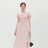 Pink Bubble Sleeve Dress