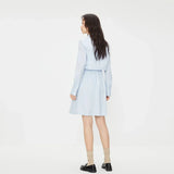 Collar Short Skirt Shirt Dress Set