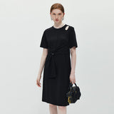 Round Neck Short Sleeved Dress