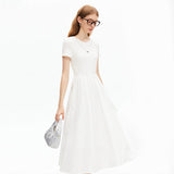 Round Neck Short Sleeved Dress