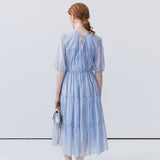 Round neck short sleeved dress