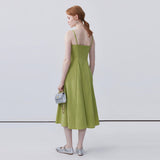 Waist Strap Dress with Knitted Cardigan