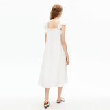 White Lace Patchwork Vest Dress