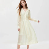 V-Neck Lace Mid Length Dress Set