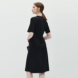 Round Neck Short Sleeved Dress