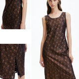 Organza Slit Waist Cinching Dress