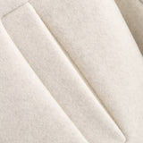 Solid Color Tweed Coat
