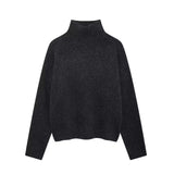 High necked knitted sweater