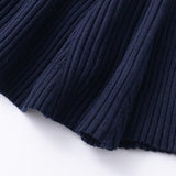 Round Neck Long Sleeved Knitted Dress