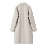 Collar solid color long sleeved jacket