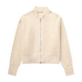 Zipper Knitted Pilot Jacket