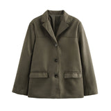 Suede single breasted jacket