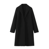 Collar solid color long sleeved jacket