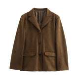 Suede single breasted jacket