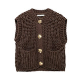 Short knit vest