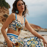 Baroque Printed Two-Piece Holiday Set