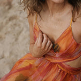 Watercolor Tulle Maxi Gown