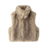 Loose collar short vest