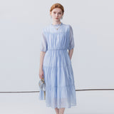 Round neck short sleeved dress