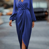 Split long sleeved dress