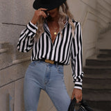 Vertical Stripe Button-Up Shirt