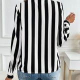 Vertical Stripe Button-Up Shirt