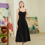 Mid length waist cinched dress