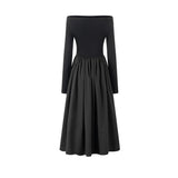 Black Off Shoulder High Waisted Dress