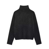 High necked knitted sweater