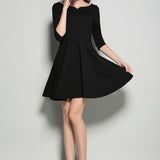 Peach Collar A-line dress