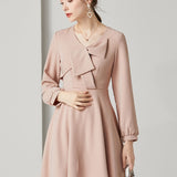 A-line Dusty Pink Short Dress