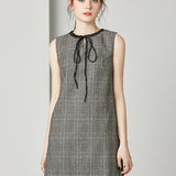 Vintage Plaid Woolen Dress