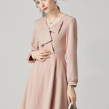 A-line Dusty Pink Short Dress