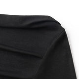 Black Off Shoulder High Waisted Dress