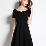 Peach Collar A-line dress