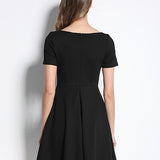 Peach Collar A-line dress