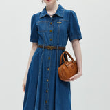 Collar Breasted Denim Dress