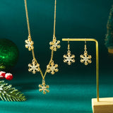 Product Gold Multi-Snowflake Rhinestone Christmas Jewelry Set
