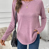 Long-Sleeve Crewneck Knit Base Top
