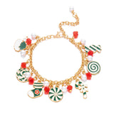 Christmas Candy & Santa Charm Bracelet