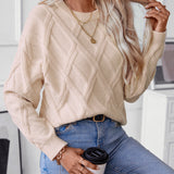 Textured Diamond Knit Sweater