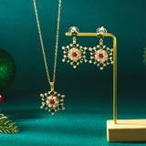 Product Christmas Snowflake Gem Jewelry Set