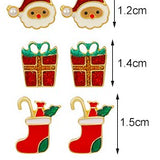 Christmas Themed Stud Earrings Set