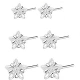 Shiny Zircon Star Stud Earrings