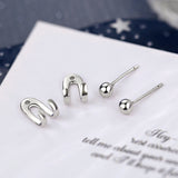 Silver - Plated Hook Back Earrings